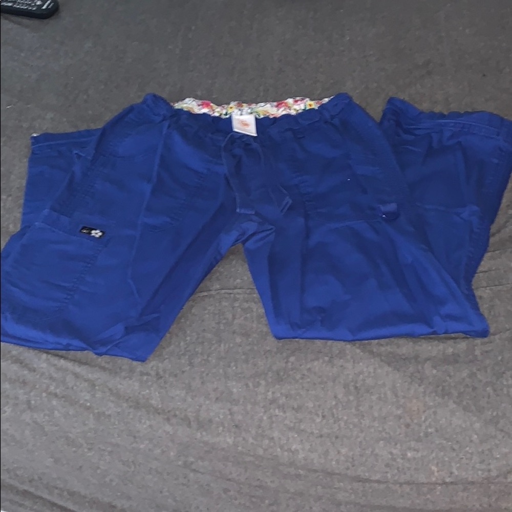 Koi royal blue scrub pants size Med